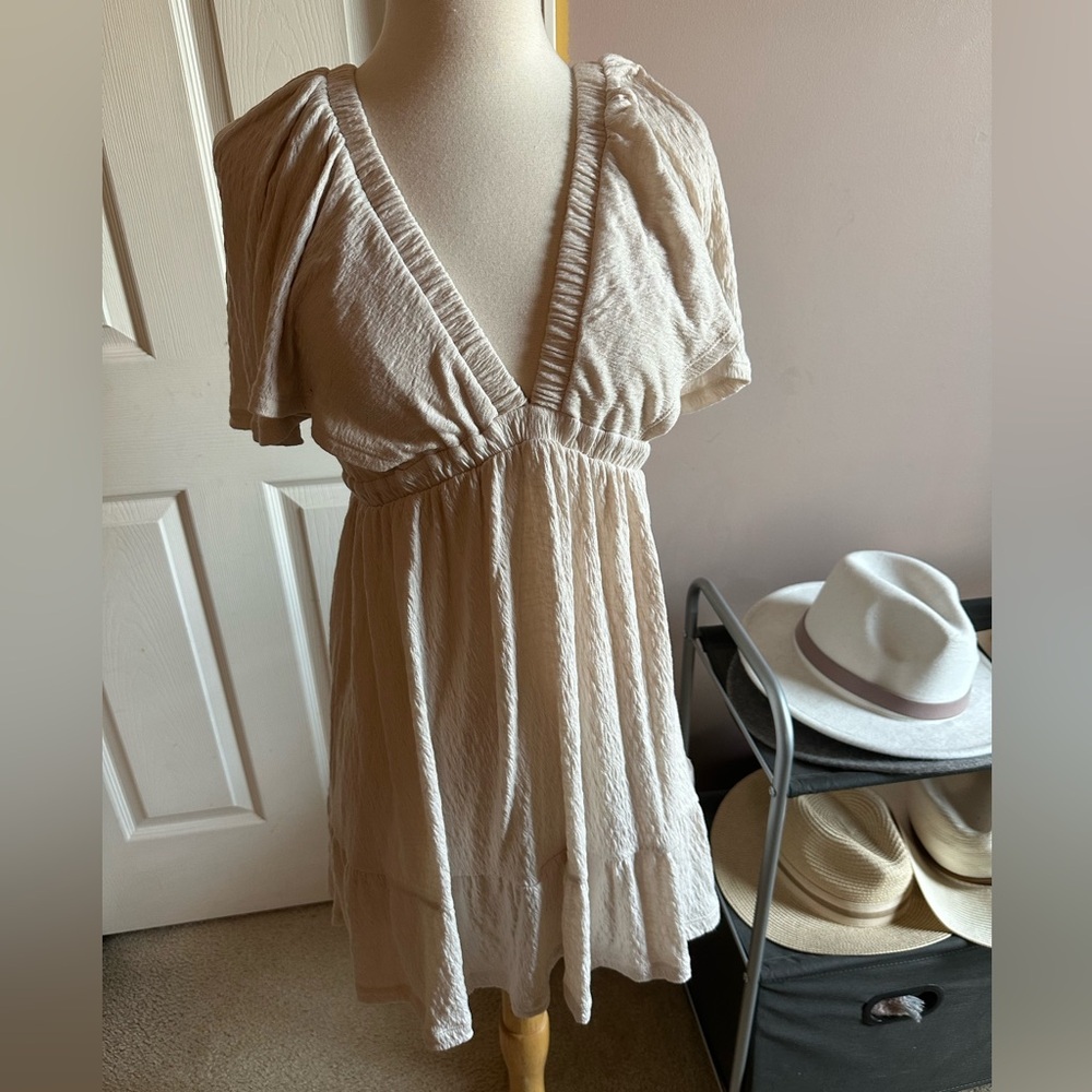 NWT Z Supply Winona Cream V-Neck Mini-Dress